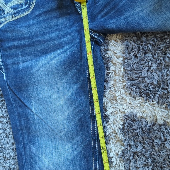 NWT Grace in L.A. Boot Cut Dark Denim Jean Embellished Rear Pockets Size 30 - Picture 9 of 9